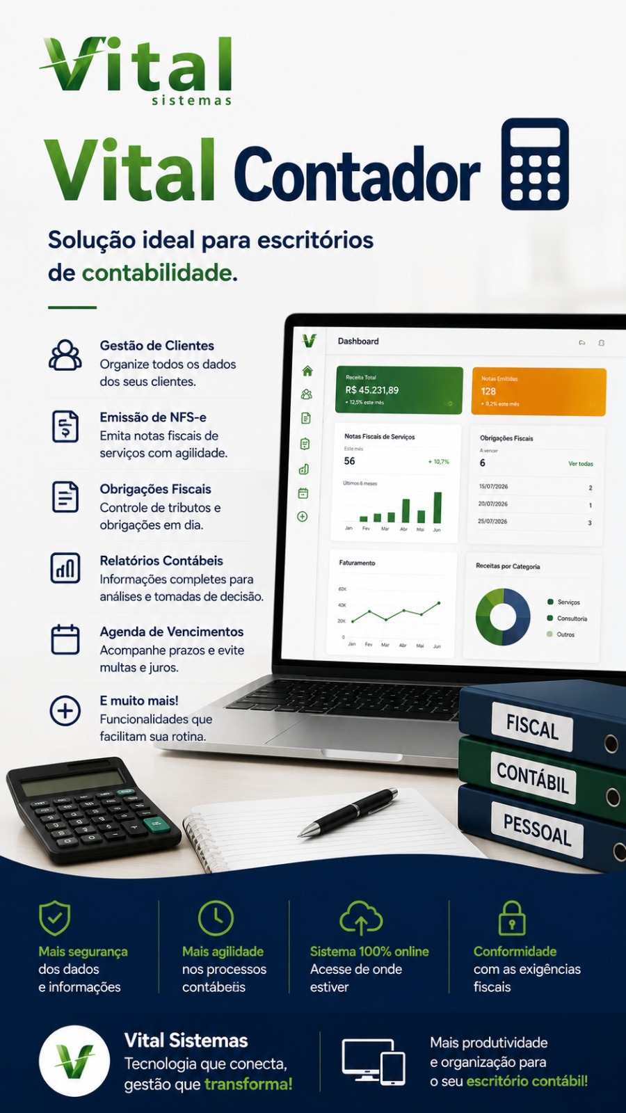 Banner do Vital Contador — plataforma para escritórios contábeis